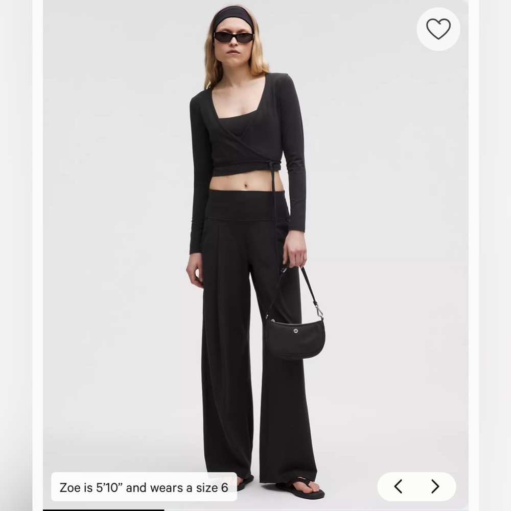 NWOT Lululemon Athletica Black Palazzo Pants reg 14 black